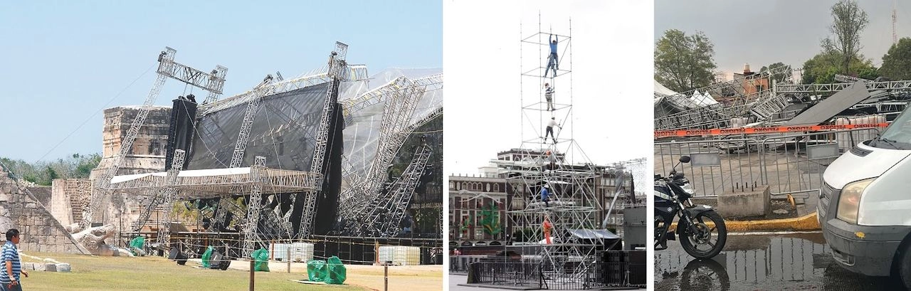 Escenarios: zona arqueológica de Chichén Itzá, Zócalo, y alcaldía Gustavo A. Madero. Foto 