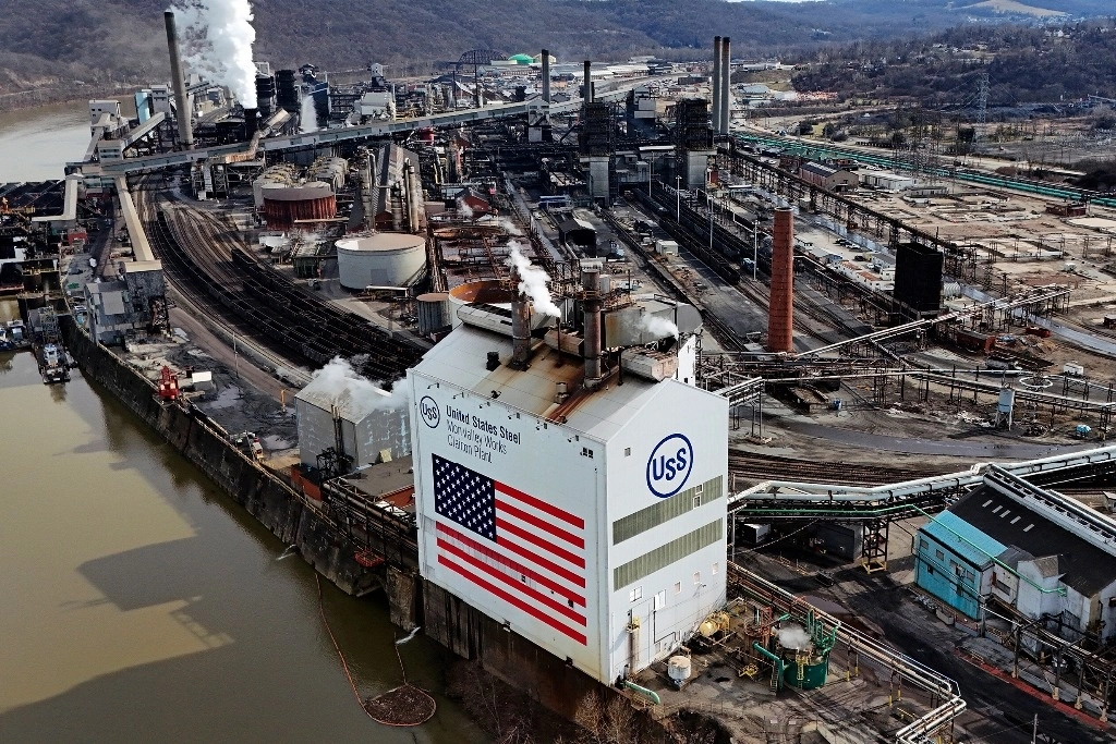 La planta de acero Mon Valley Works Clairton de United States Steel en Clairton, Pensilvania, el 26 de febrero de 2024. Foto Ap