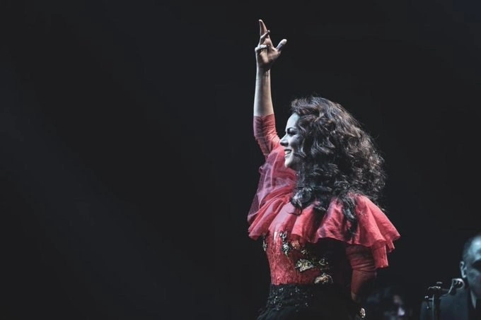 La cantante Edith Márquez, es reconocida en el género de la música mexicana. Foto Twitter @EdithMarquezL
