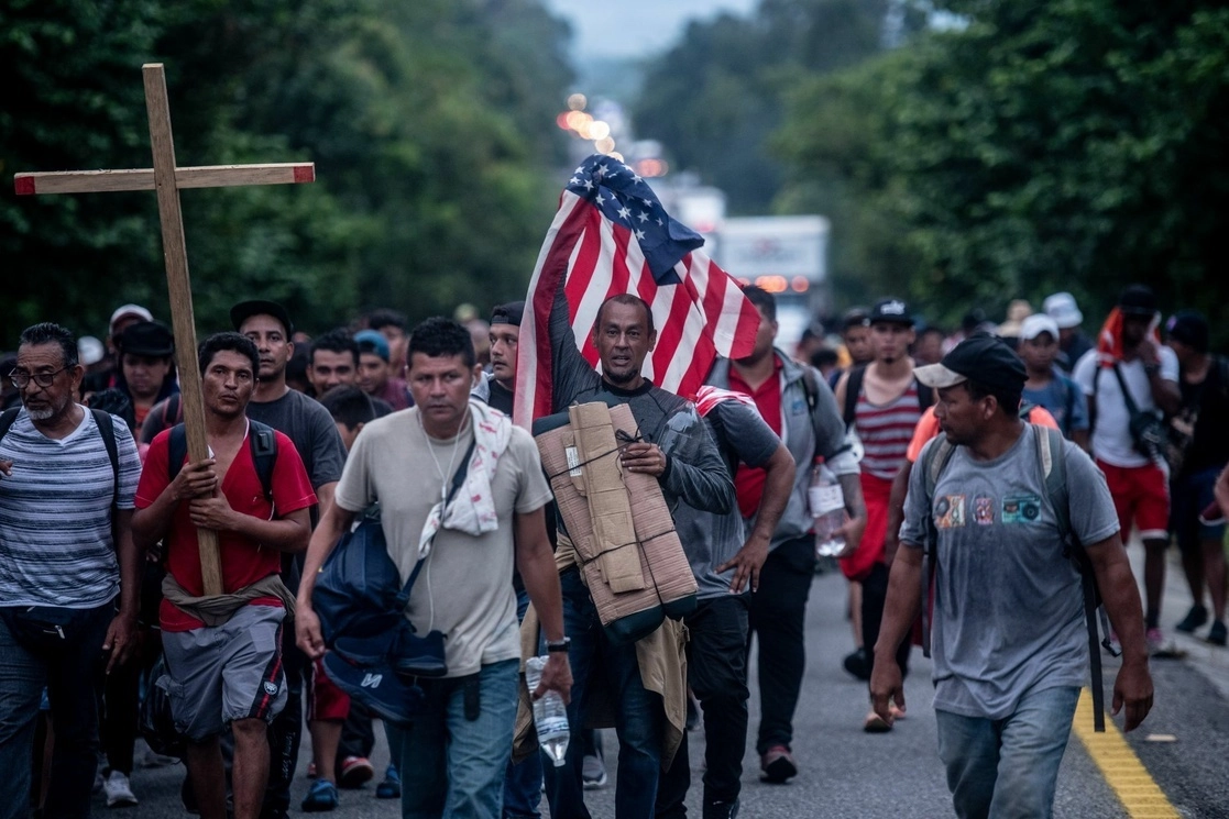 Migrantes en su camino hacia Estados Unidos. Foto Cuartoscuro /Archivo
