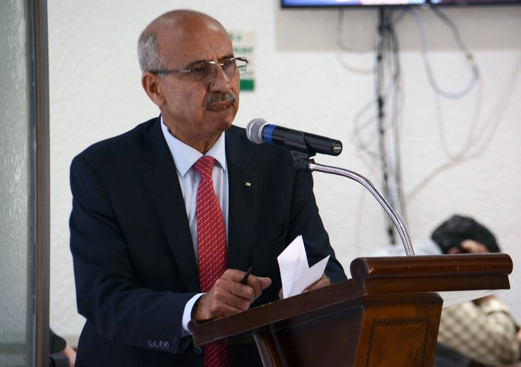 El embajador Mohamed Saadat en conferencia en el Congreso de Zacatecas. Foto Alfredo Valadez
