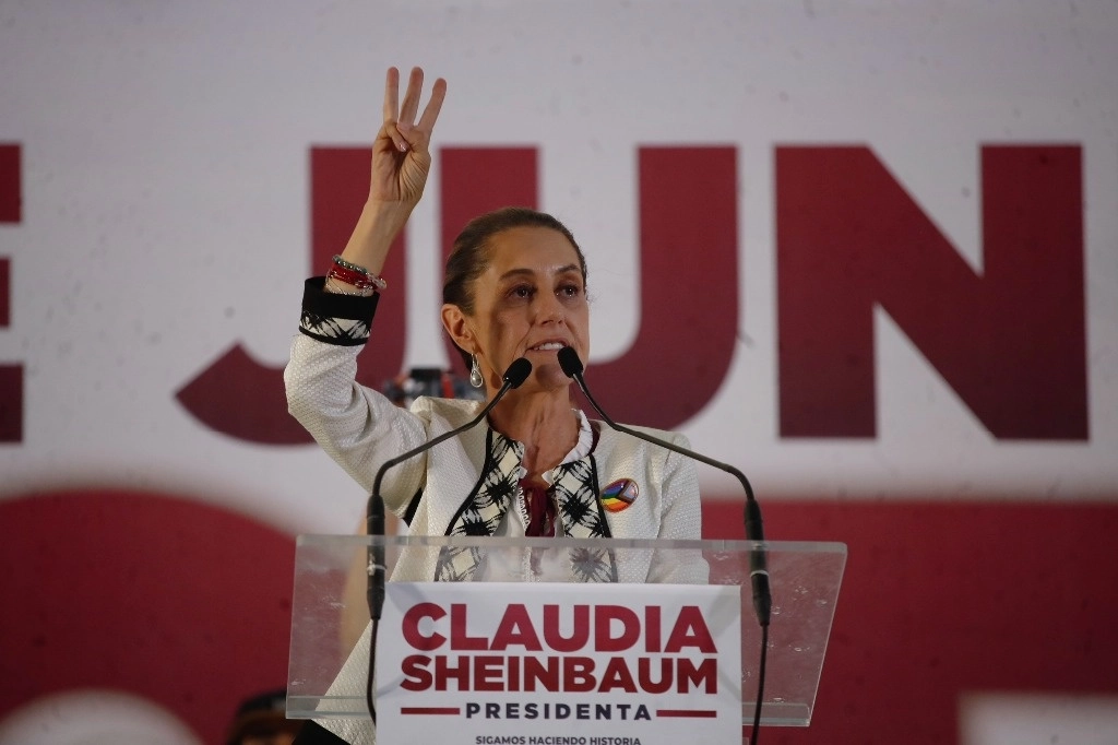 Claudia Sheinbaum, candidata presidencial de la coalición Sigamos Haciendo Historia, el 13 de mayo de 2024. Foto Cristina Rodríguez 