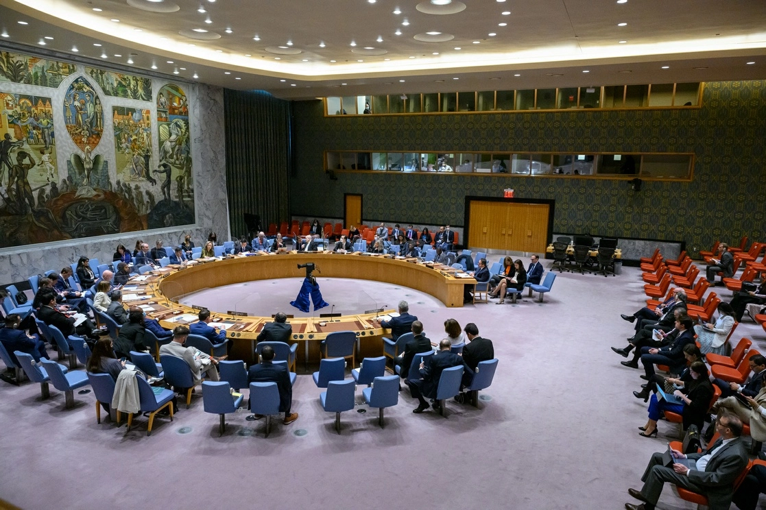 Reunión del Consejo de Seguridad de la Organización de las Naciones Unidas, en Nueva York, Estados Unidos, el 12 de abril de 2022. Foto Xinhua