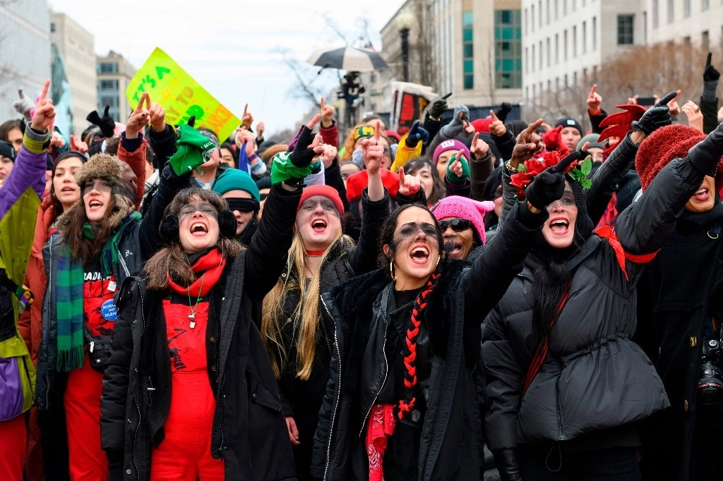 Mujeres durante una protesta en imagen de archivo. Foto Afp
