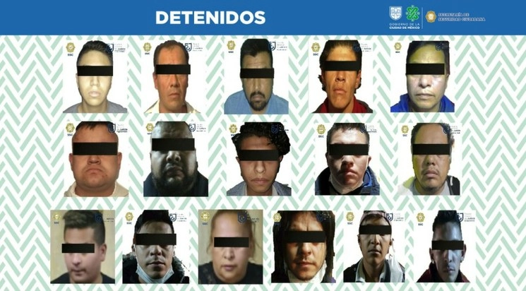 En el operativo de la Secretaría de Seguridad Ciudadana de la Ciudad de México fueron detenidas 16 personas y se aseguraron mil 296 dosis de droga.Foto cortesía de la SSC