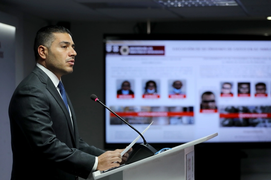 Omar García Harfuch, titular de la SSC CDMX, dijo que la ‘Unión Tepito’ está disminuido por las acciones ejercidas por la policía capitalina, el 17 de febrero de 2022. Foto Roberto García Ortiz