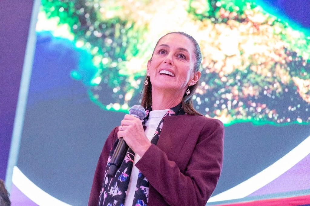 La precandidata de Sigamos Haciendo Historia, Claudia Sheinbaum. Foto Pablo Ramos
