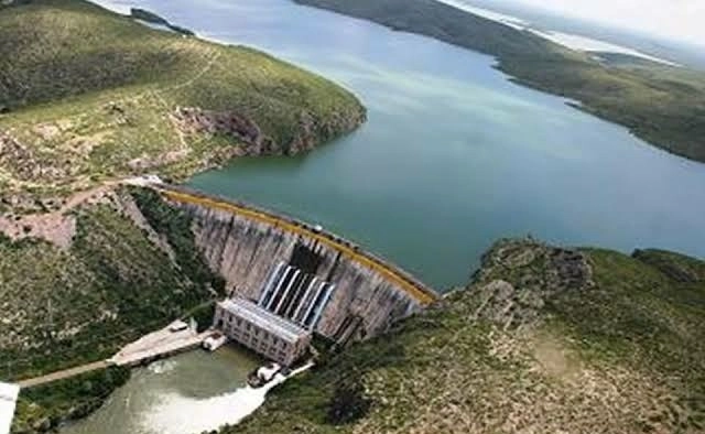 Aspectos de la presa La Boquilla en Chihuahua. Foto 'La Jornada' / Archivo

