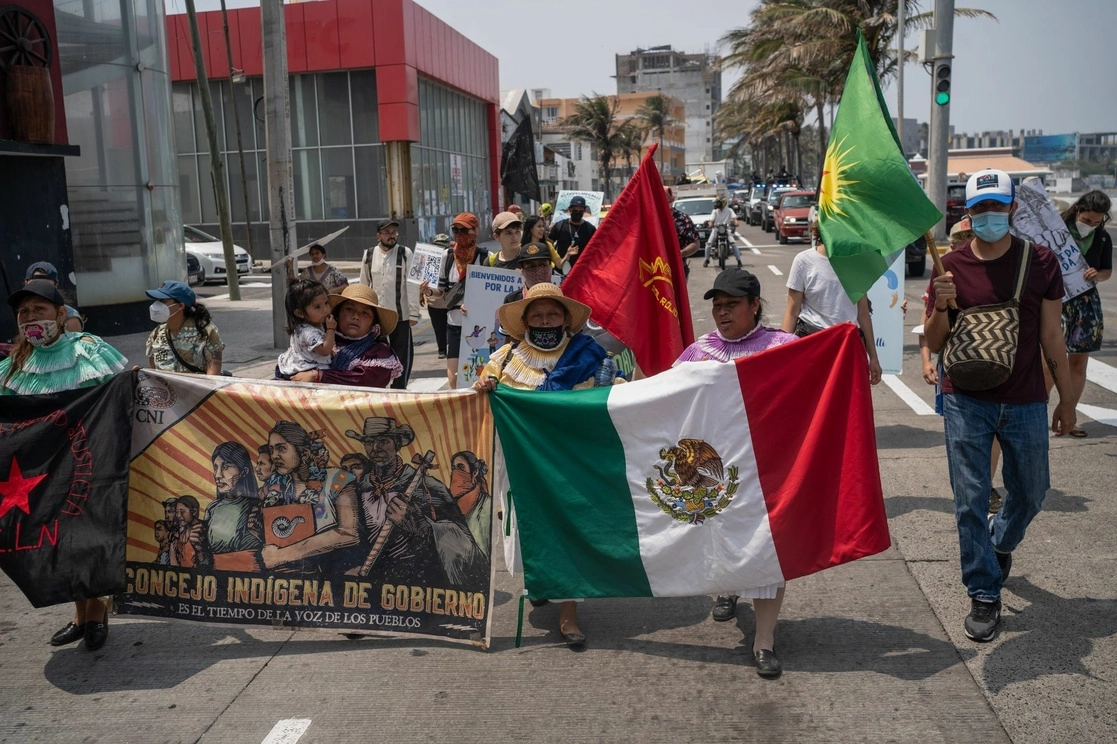 Caravana por el agua y la vida, durante su paso por Veracruz. Foto Cuartoscuro