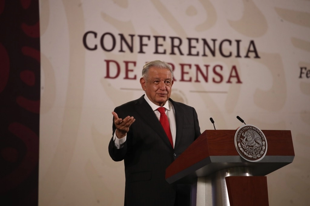 El presidente, Andrés Manuel López Obrador, durante la conferencia matutina del 19 de marzo de 2024. Foto Yazmín Ortega Cortés