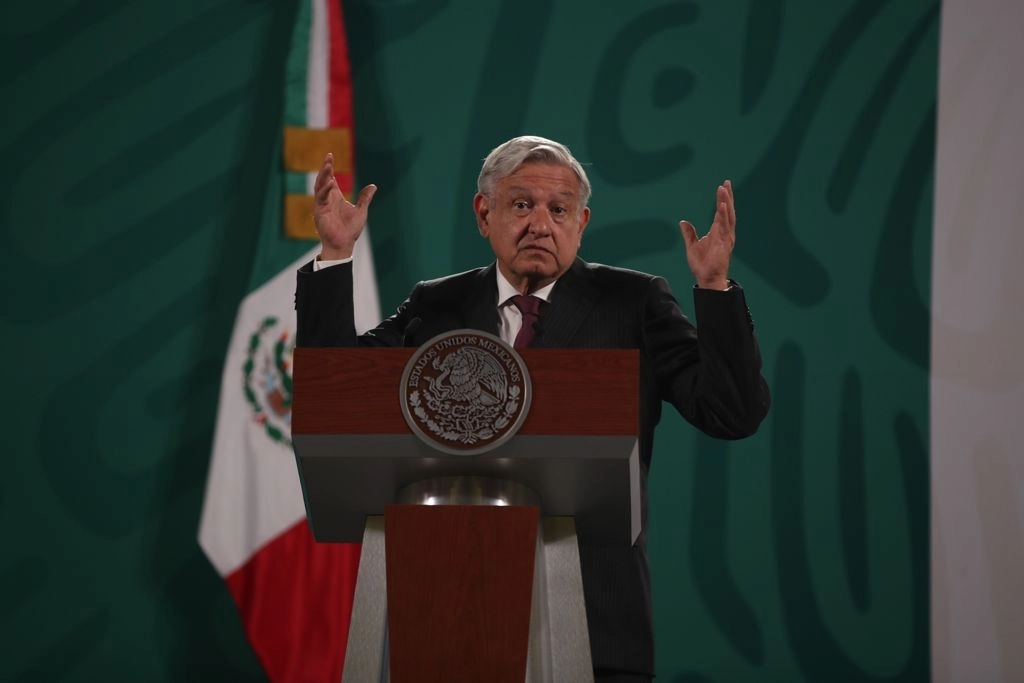 El presidente Andrés Manuel López Obrador durante Conferencia Matutina este 02 de junio de 2021. Foto José Antonio López