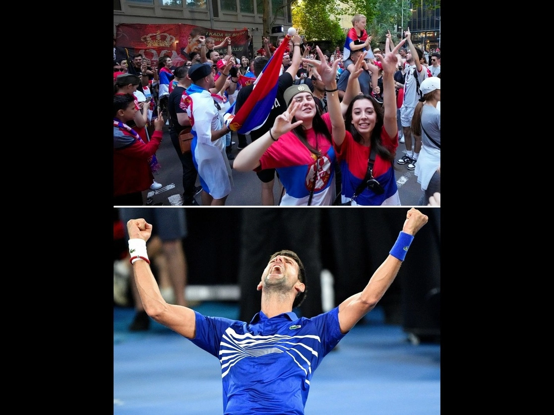 Aunque hay quienes lo ven como "héroe", la fiscalía australiana aún cree posible la expulsión de Djokovic y más voces siguen llamando a la vacunación. Foto Ap y Afp