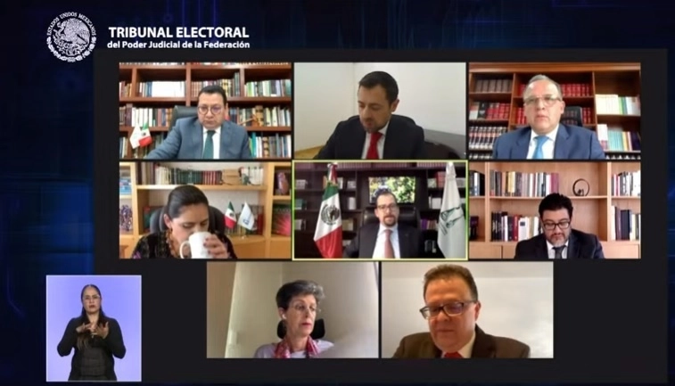 Sesión del Tribunal Electoral del Poder Judicial de la Federación. Foto grama del video emitido en la cuenta de Youtube del TEPJF/ Archivo
