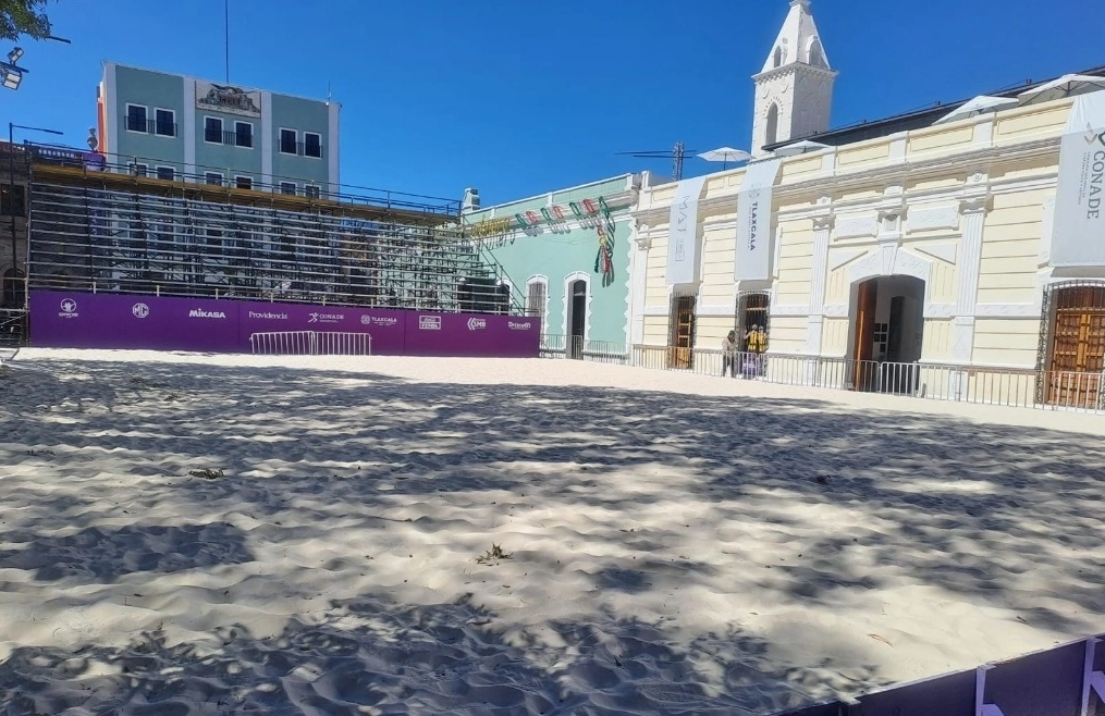 Cancha del Campeonato Mundial de Voleibol de Playa en Tlaxcala. Foto José Carlos Avendaño /Archivo