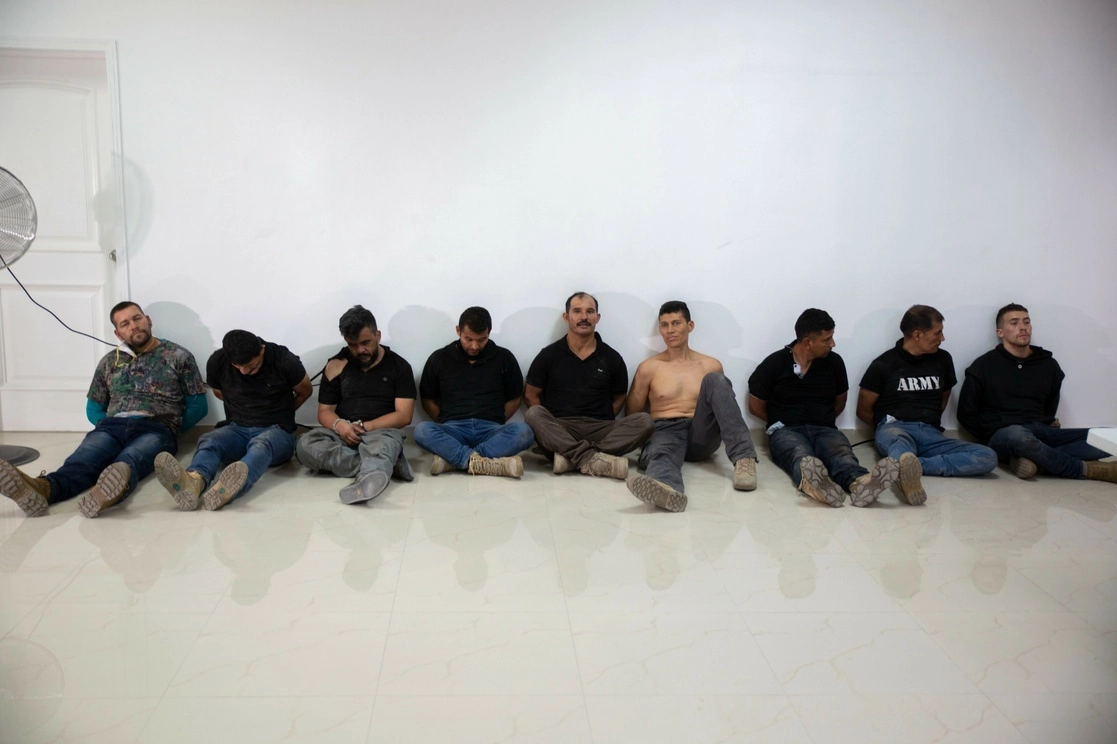 Algunos de los detenidos el día del magnicidio. Foto Ap/ archivo