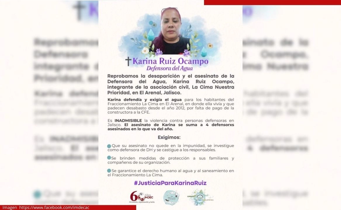 Debido a su labor de defensa, Karina había recibido constantes amenazas a través de redes sociales, y temía por su seguridad.