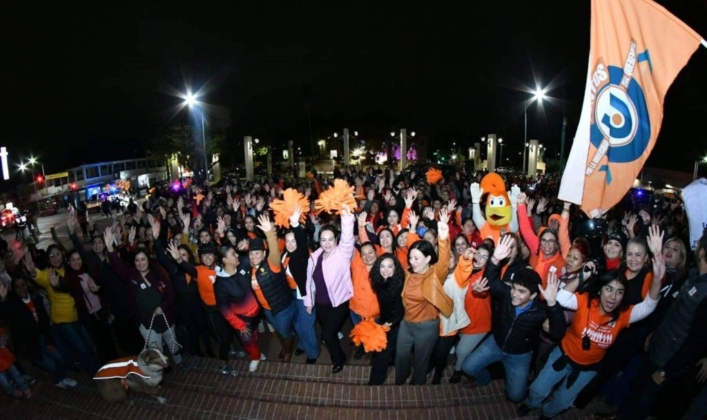 La rodada fue encabezada por la alcaldesa Carmen Lilia Canturosas. Foto La Jornada.