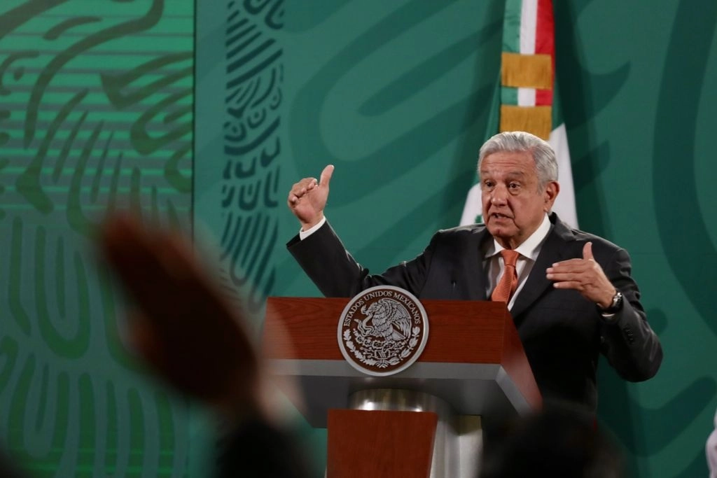 El presidente Andrés Manuel López Obrador, en la conferencia matutina del 28 de abril de 2021. Foto Roberto García Ortiz