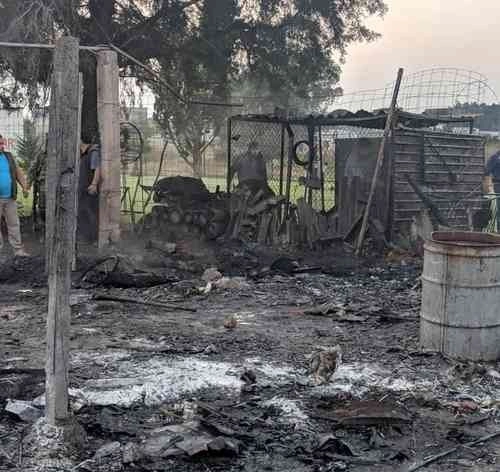 Restos de un taller de pirotecnia en la zona de La Saucera, municipio de Tultepec, Estado de México, donde también ocurrió una explosión en 2018. Foto Notimex/ archivo