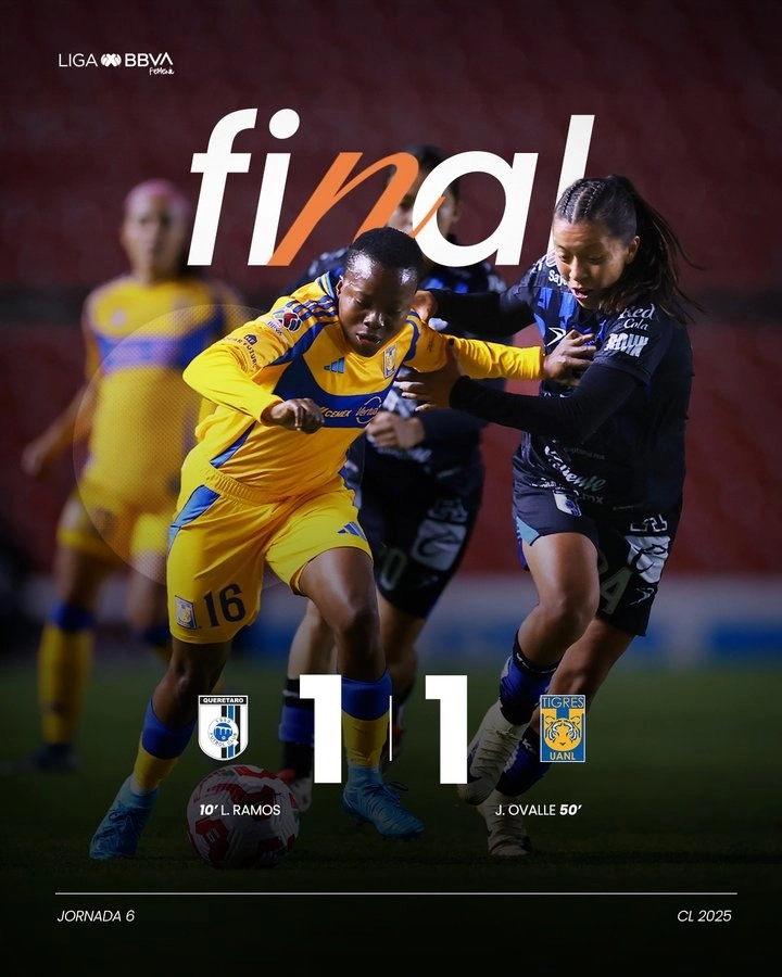 Una de las jugadas del encuentro. Foto Liga BBVA Femenil