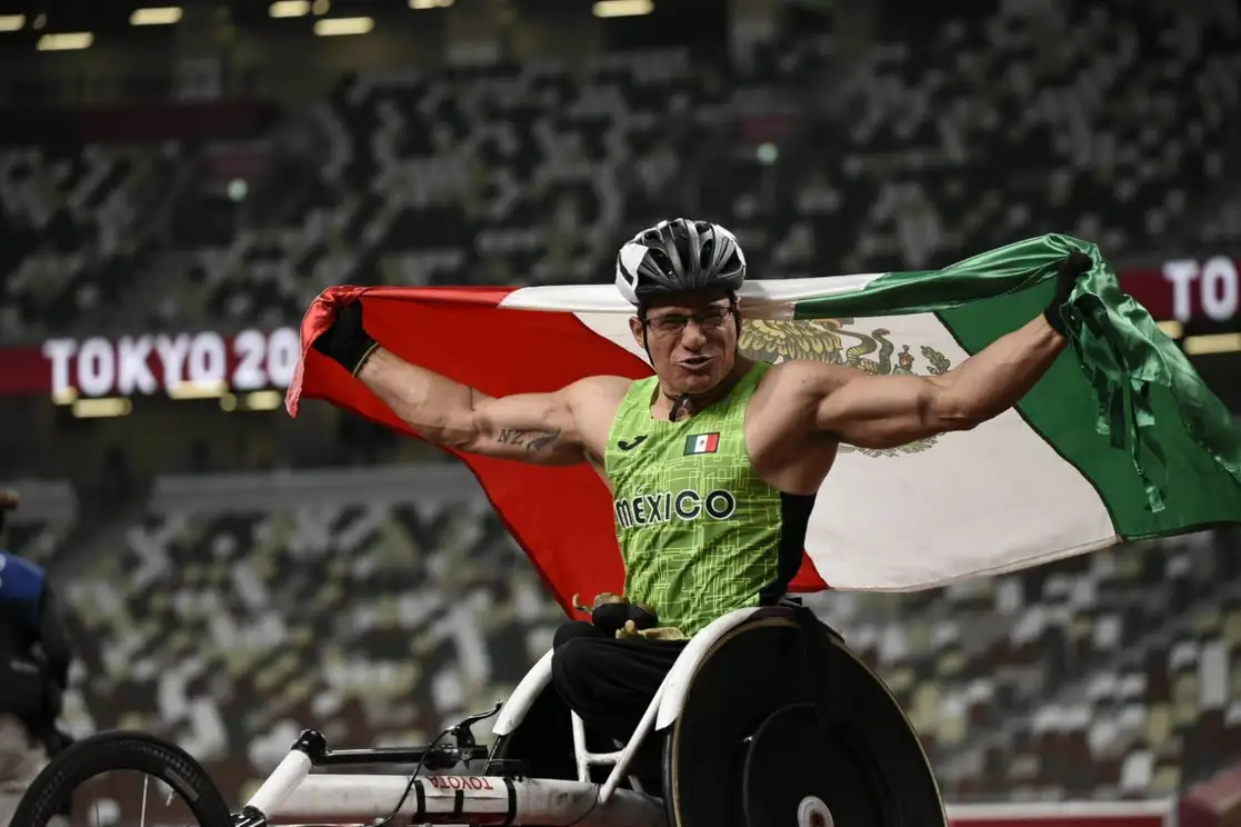 Obtuve la medalla con coraje, porque el atletismo de pista está olvidado y no hay apoyo, dijo Juan Pablo Cervantes, el 1 de septiembre de 2021. Foto tomada del Twitter de @Copame