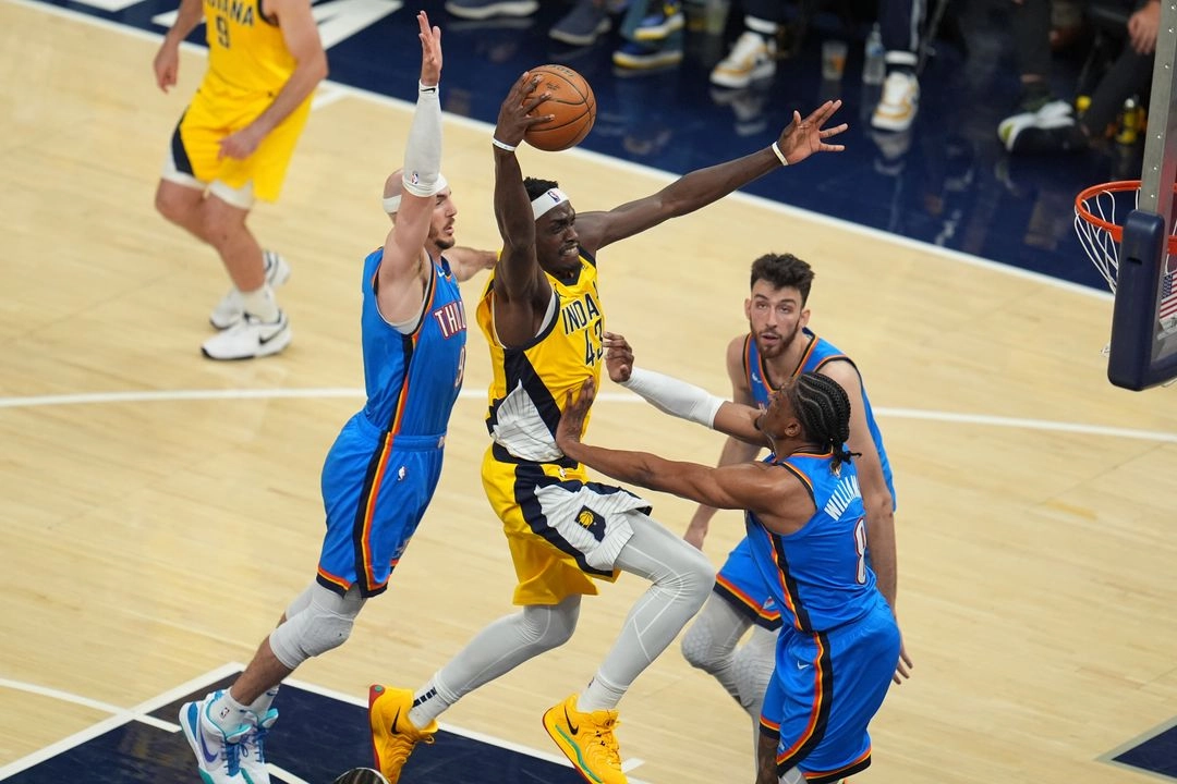 La historia ahora favorece a los Pacers, debido a que en las 41 finales previas de la NBA que estuvieron empatadas 1-1, el equipo que ganó el tercer juego se proclamó campeón en 33 ocasiones. Foto