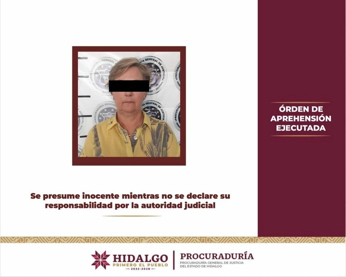 La PGJ del estado de Hidalgo  ejecutó la orden de aprehensión por el presunto delito de uso ilícito de atribuciones y facultades agravada.