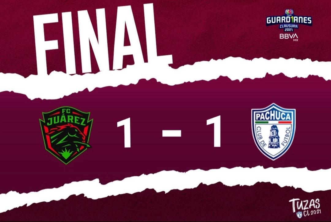 Pachuca y Ciudad Juárez consiguieron su primer punto al empatar 1-1 en la jornada tres del torneo Guardianes 2021. Foto Twitter @TuzosFemenil