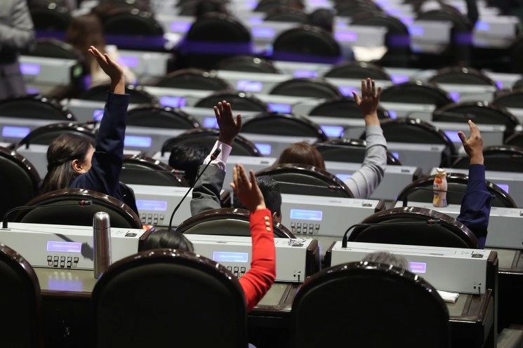 Durante una sesión plenaria en la Cámara de Diputados. Foto José Antonio López / archivo