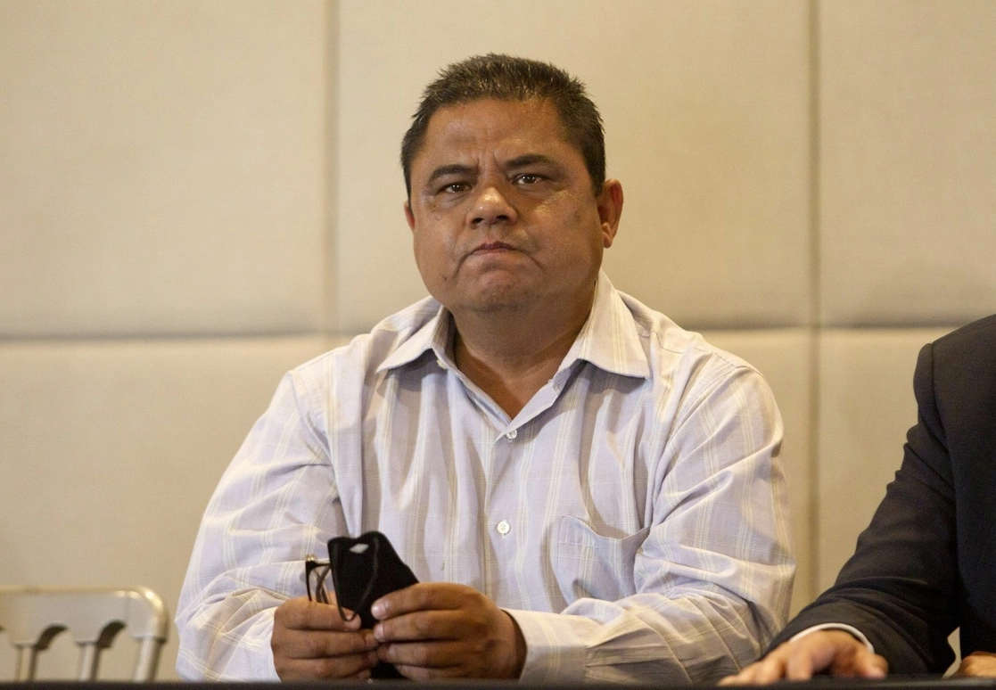 El padre de Debanhi en rueda de prensa en julio pasado. Foto Cuartoscuro