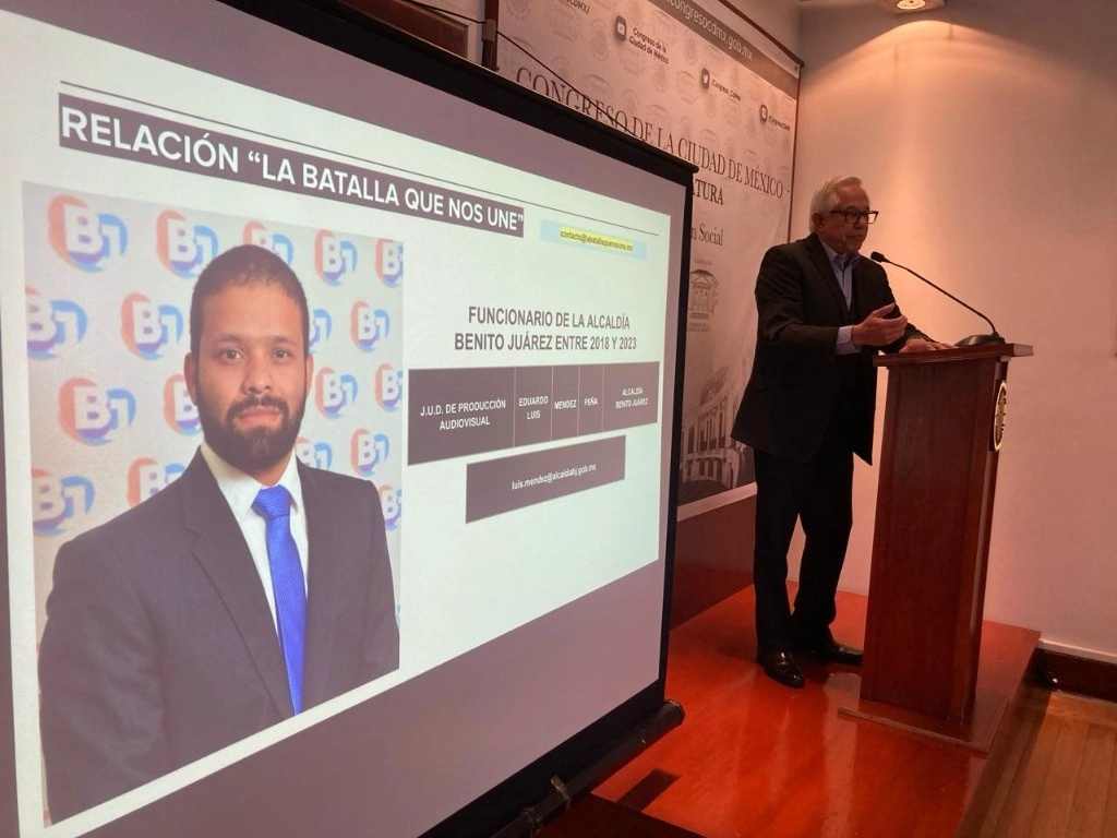 El diputado Jorge Gaviño Ambriz detalló cómo un funcionario de la administración del panista Santiago Taboada en Benito Juárez pagó cerca de 2 millones de pesos para desplegar una estrategia de ‘guerra sucia’ contra Morena en la Ciudad de México. Foto Ángel Bolaños Sánchez 