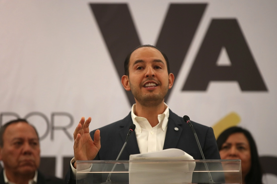 El dirigente del PAN, Marko Cortés reclamó al gobierno el aumento de la inflación. Foto José Antonio López