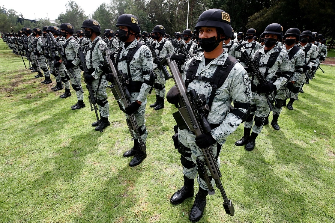 El cuerpo de Fuerza Especial de Reacción e Intervención de la Guardia Nacional en el Campo Militar No.1, en CDMX. Foto José Antonio López /Archivo