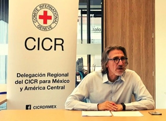 Jordi Raich, jefe de la delegación regional del CICR, presentó el informe anual México/América Central. Foto Twitter @CICR_DRMX