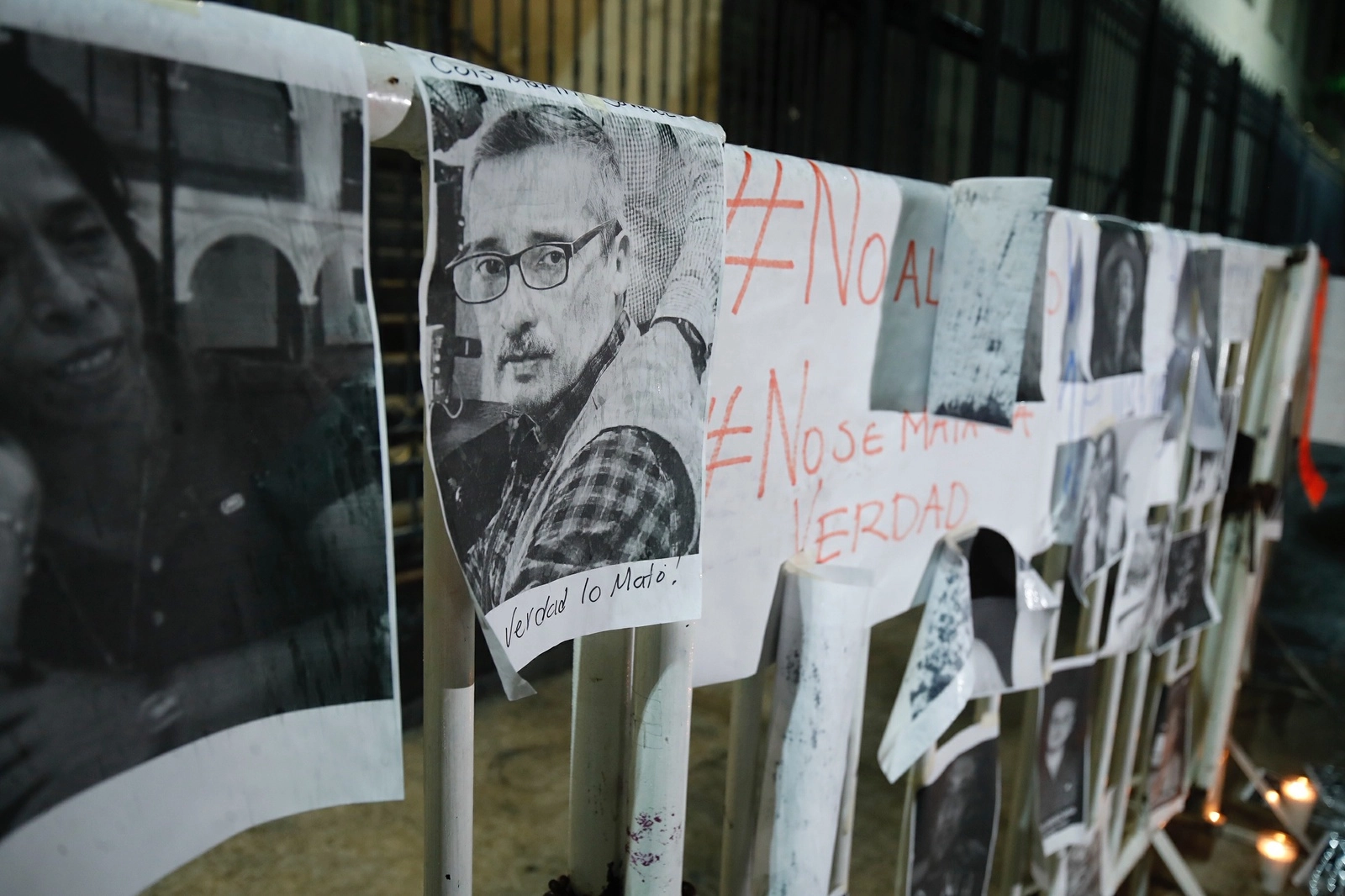 Protesta por el asesinato del corresponsal de 'La Jornada' en Nayarit, Luis Martín Sánchez, y contra la violencia contra periodistas en dicho estado, en la Secretaría de Gobernación, en la Cuidad de Mexico, el 10 de julio de 2023. Foto Cristina Rodríguez

