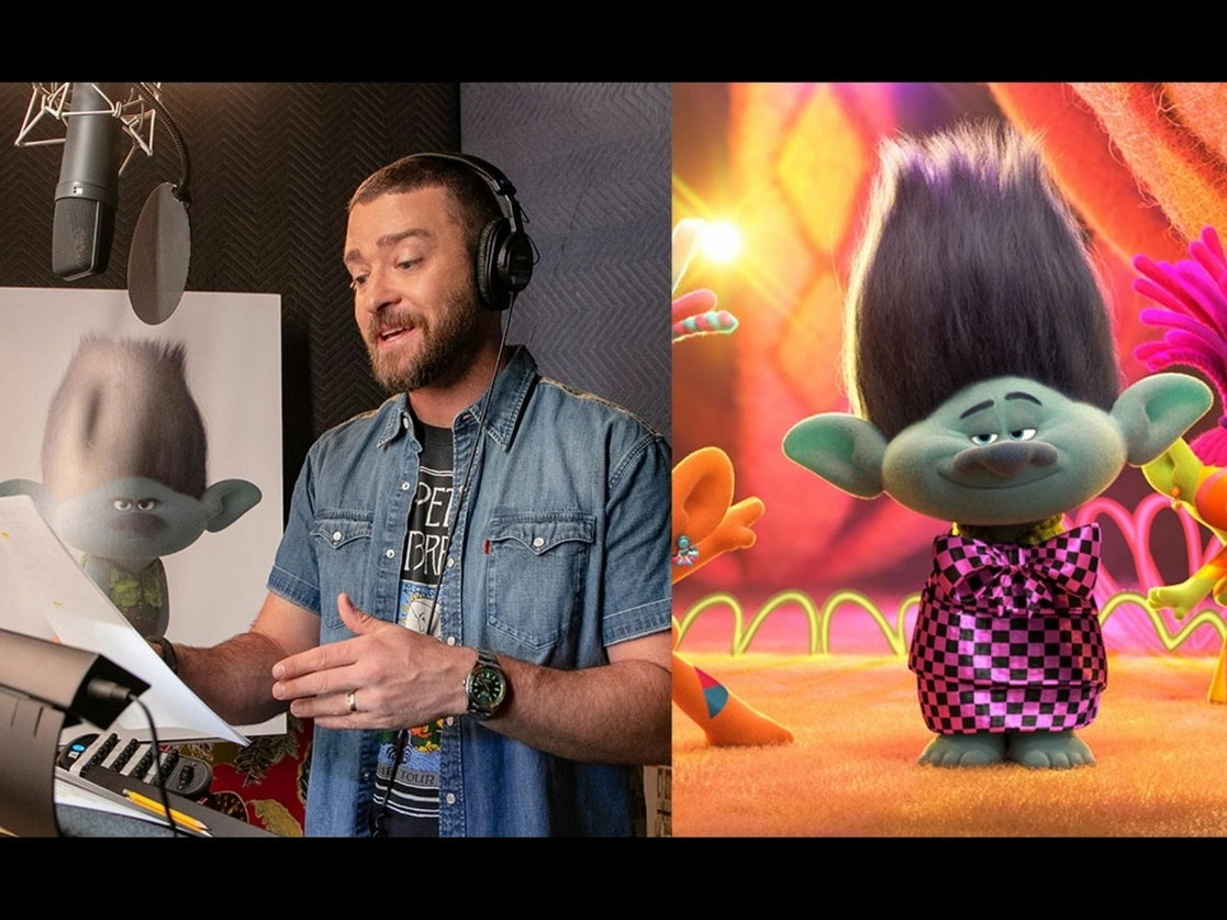 La música  y sus distintos géneros son parte fundamental en la cinta ‘Trolls 2: Gira Mundial’. En la imagen, el cantante y actor Justin Timberlake interpreta la voz del personaje Branch. Foto tomada del Twitter de @AppleTV

