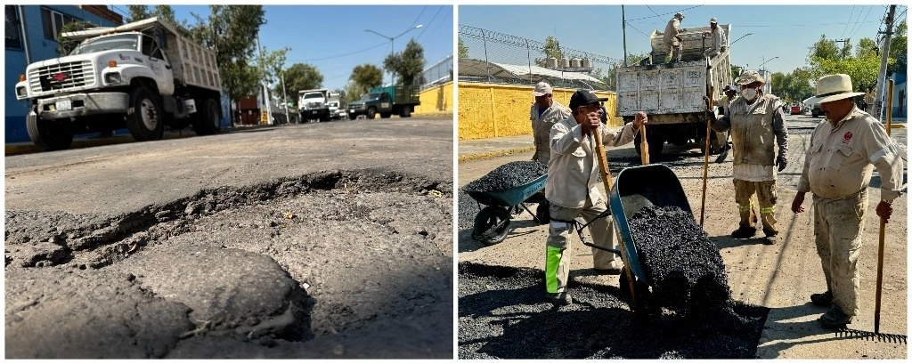 Automovilistas pueden reportar los baches a Locatel o al teléfono del Bachetón *0311, donde se otorga un folio al que se le da seguimiento y saber si la oquedad fue cerrada; sin embargo, en vialidades principales pueden pasar meses antes de que los arreglen. Foto Luis Castillo 