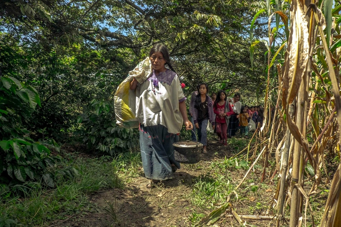 Representantes tsotsiles piden dejar de ser "cazados como animales", poder ir libres y en paz a sus parcelas y los niños a las aulas. Foto Luis Enrique Aguilar