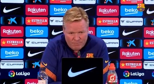 "Parece que he sido el malo de la película y no es así, porque desde el primer día o después de mi llamada con Luis, he demostrado respeto por el jugador y la persona que es", explicó Koeman. Foto Twitter @FCBarcelona_es