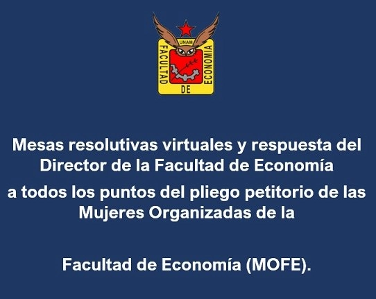 Imagen difundida en la página oficial de Facebook de la Facultad de Economía