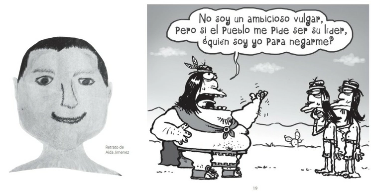 El caricaturista reconoce que de sus lecturas de Miguel León-Portilla y López Austin surgió la inquietud de conocer más, porque se dio cuenta de que “no sabía nada” sobre la historia de las antiguas civilizaciones. Imágenes que forman parte del libro. Foto cortesía de Penguin Random House 




