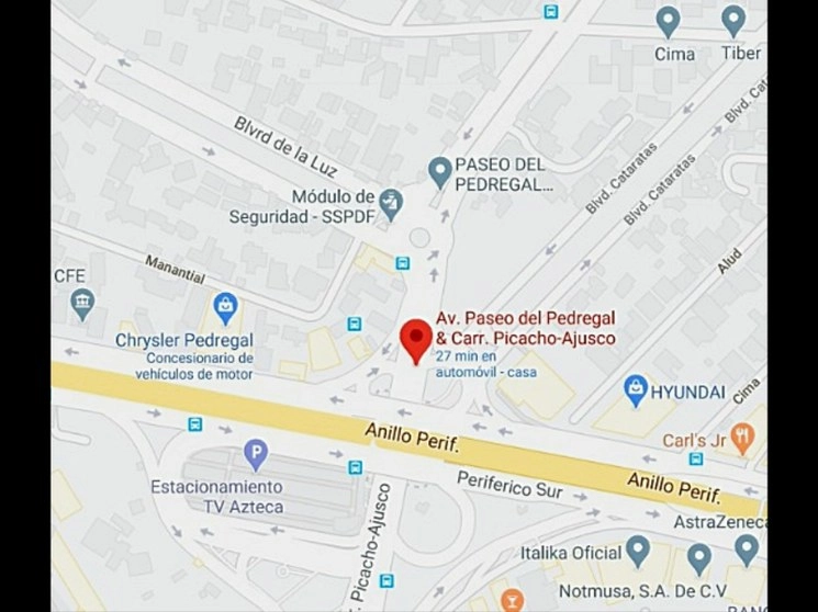 La persona lesionada resultó con fractura de fémur y peroné, por lo que fue trasladada a un hospital para que se le brinde atención médica. Foto tomada de Google Maps