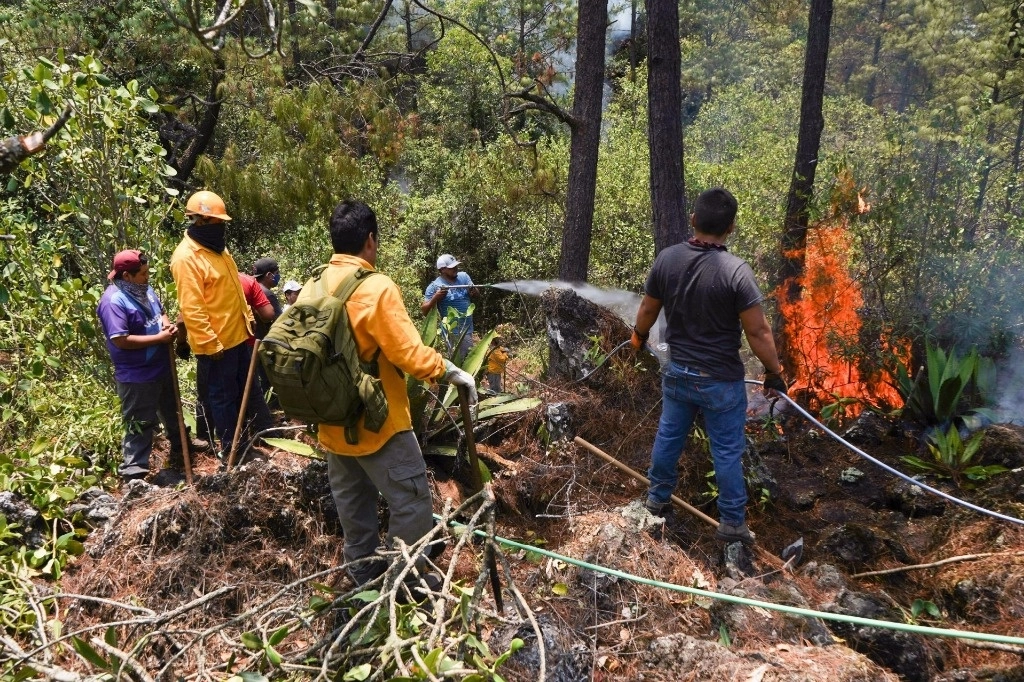 El 2 de mayo inició el incendio en el cerro Barrio San Francisco, en Pátzcuaro, Michoacán. Foto Cuartoscuro / Archivo