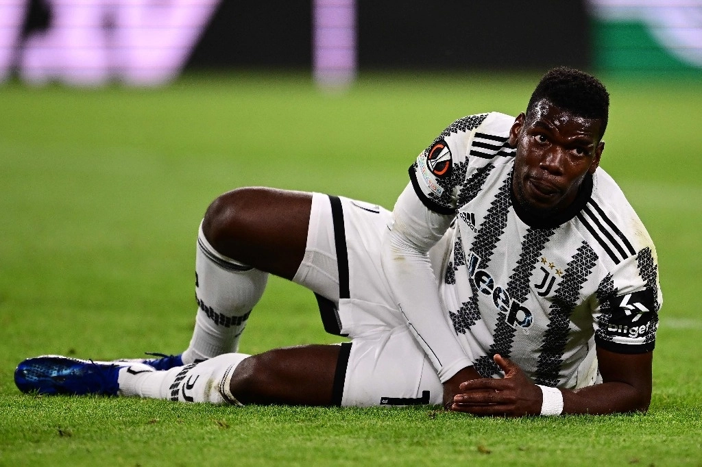 El centrocampista de la Juventus y de la selección francesa Paul Pogba fue suspendido cuatro años por un dopaje positivo al inicio de la temporada. La imagen, de mayo de 2023. Foto Afp