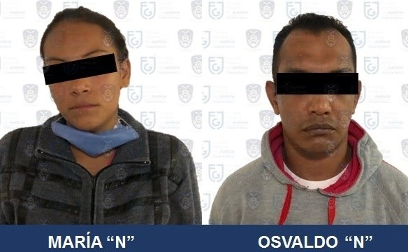 María y Osvaldo son acusados de asesinar a una persona y herir a otra más durante una riña en abril pasado. Foto tomada del Twitter @FiscaliaCDMX
