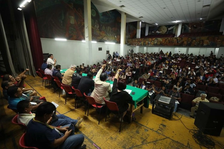 Congreso nacional de la CNTE el día de ayer. Foto José Antonio López