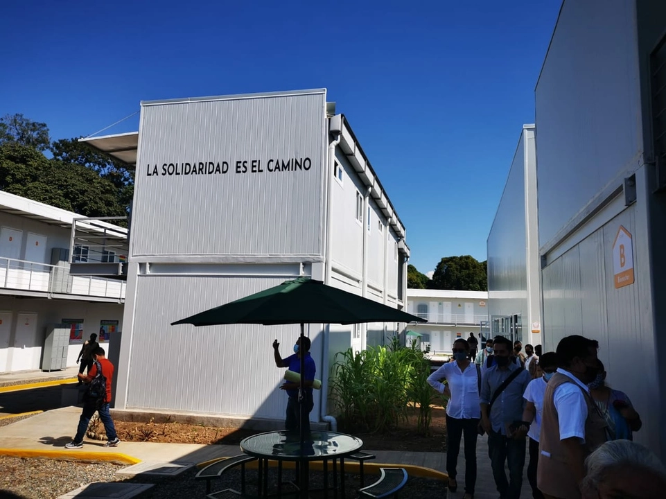 Albergue de Comar en Tapachula, Chiapas en imagen de archivo. Foto 