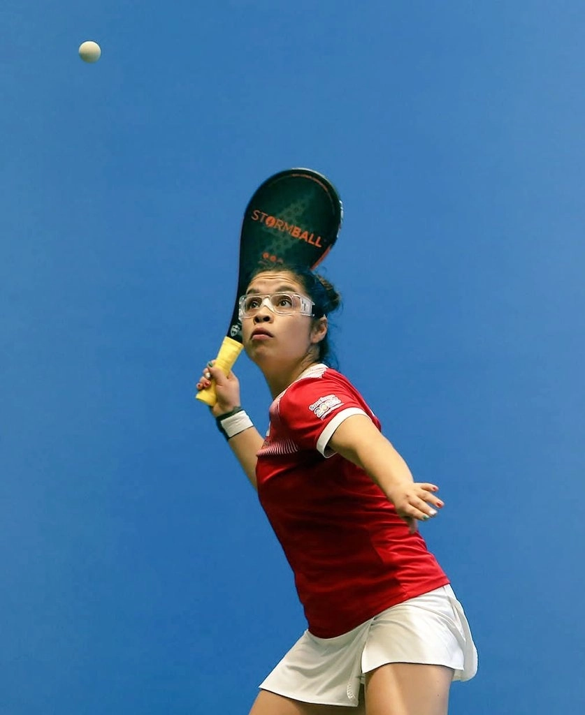 Marifer Noriega aportó uno de los cuatro títulos en una gran jornada para la pelota vasca. Foto @CONADE



