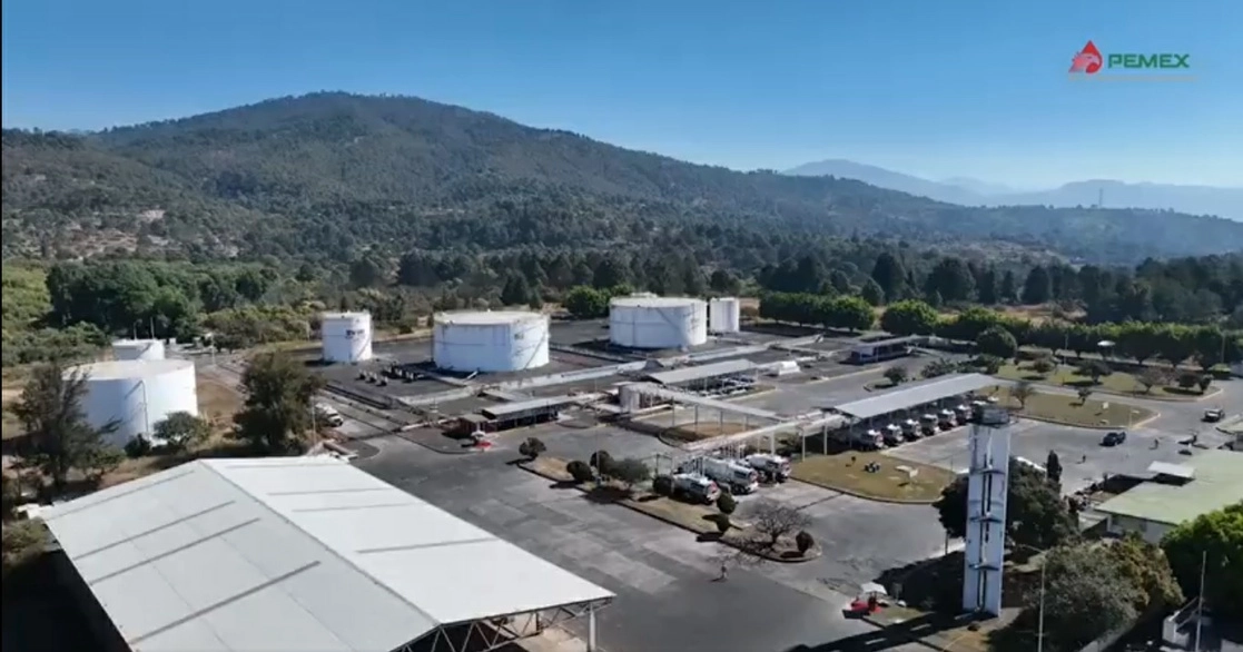 Terminal de almacenamiento de hidrocarburos en Michoacán. Foto  Pemex