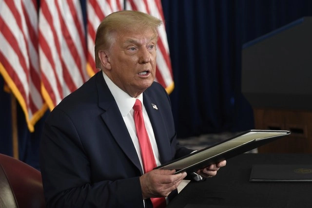 El presidente estadunidense Donald Trump durante un evento. Foto Ap / Archivo